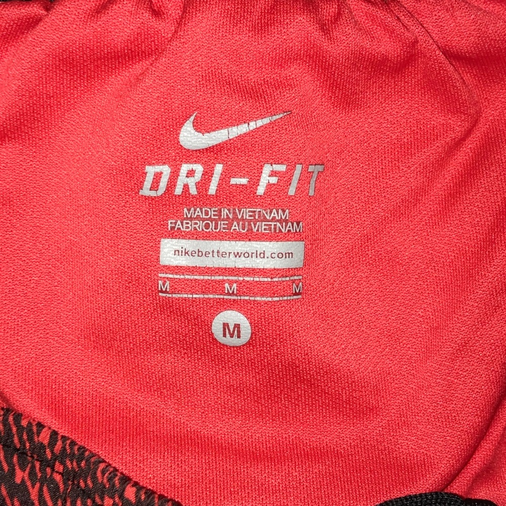 Nike Dri-FIT Running Shorts‎ Womens Medium Red Pattern Athletic Gym Walking - Picture 8 of 8